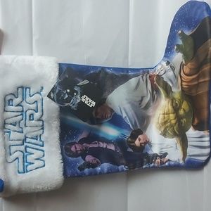 Star Wars Christmas stocking with tags Disney Empire strikes back.